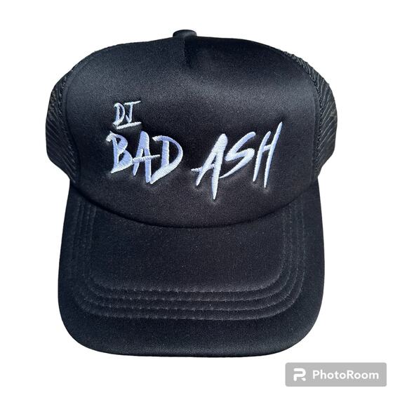 Unbranded Accessories - DJ Bad Ash Trucker Hat Baseball Cap Adjustable Black Embroidered